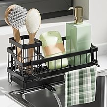 Sponge Rack Sponge Holder Rust Proof Kitchen Sponge Rest with Dish Towel Scrubber Holder Bathroom Kitchen Storage