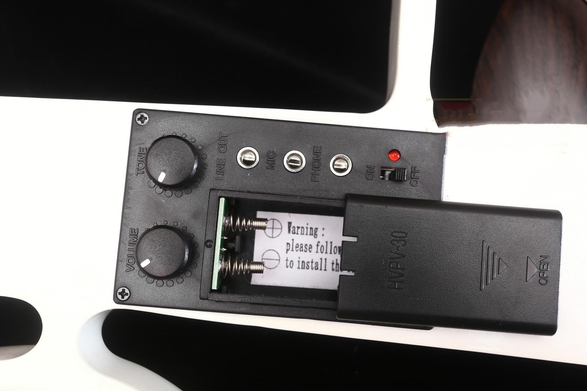 Skrzypce Dla Nastolatków Skrzypce Elektroniczne Skrzypce Basowe Ręcznie Robione Skrzypce Elektryczne Przetwornik Z Litego Drewna(White)