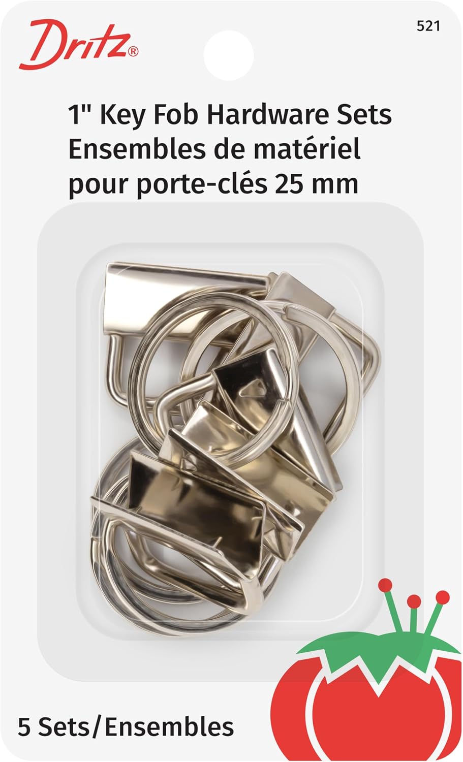 Key Fob Hardware1in Nickel Includes Fob & Ring