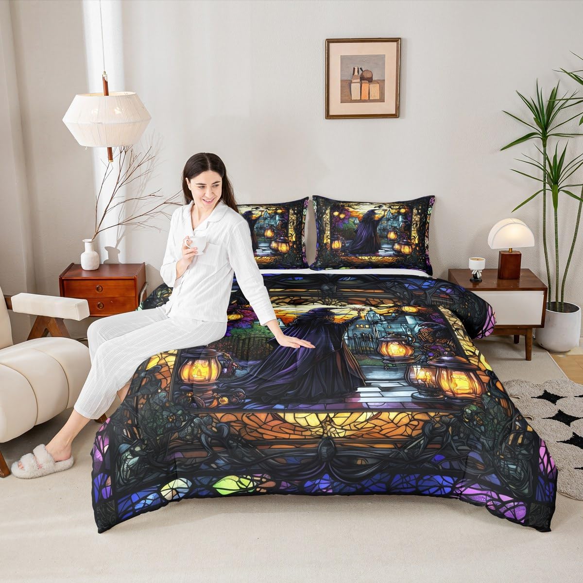 Couette patchwork géométrique Fairy Witch contre les nuits agitées des enfants