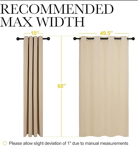 Miniatura 7 de NICETOWN Paneles de Cortinas Oscurecedoras para Café, CortinasDrapeados Oscurecedores con Aislamiento Térmico y Ojales para Ventana