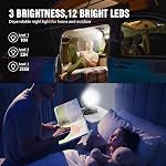 Portable Camping Fan with LED Lantern- 40H Work Time Rechargeable Battery Operated Fan with Hanging Hook for Tent Car RV Hurricane Emergency Outages Survival Kit