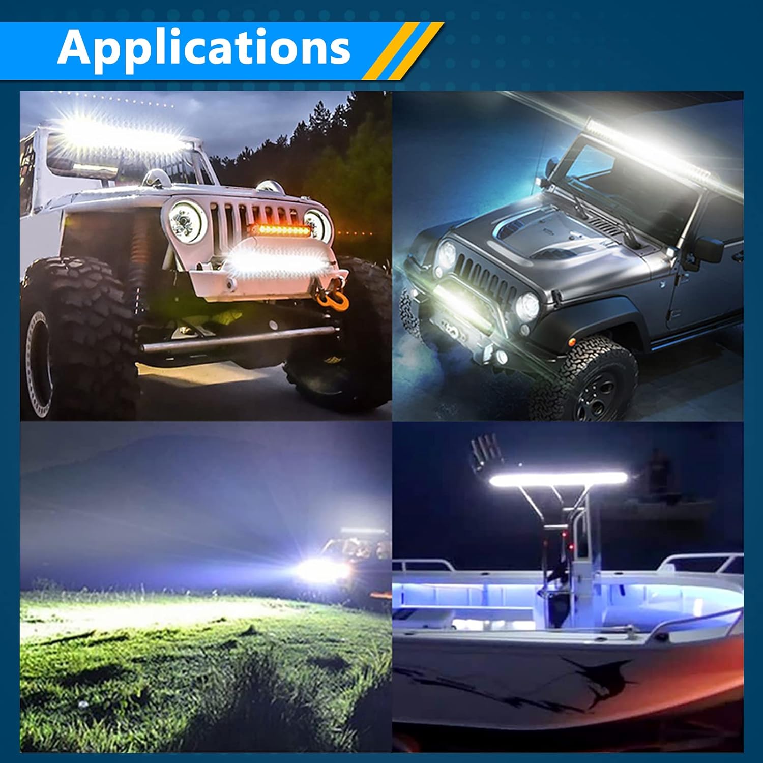 RIGIDON 26 Inch 120W Light Bar with Wire Harness, Single Row Spot 12000LM LED Light Bar Waterproof Driving Boat Road LED Work Light for ATV UTV Truck