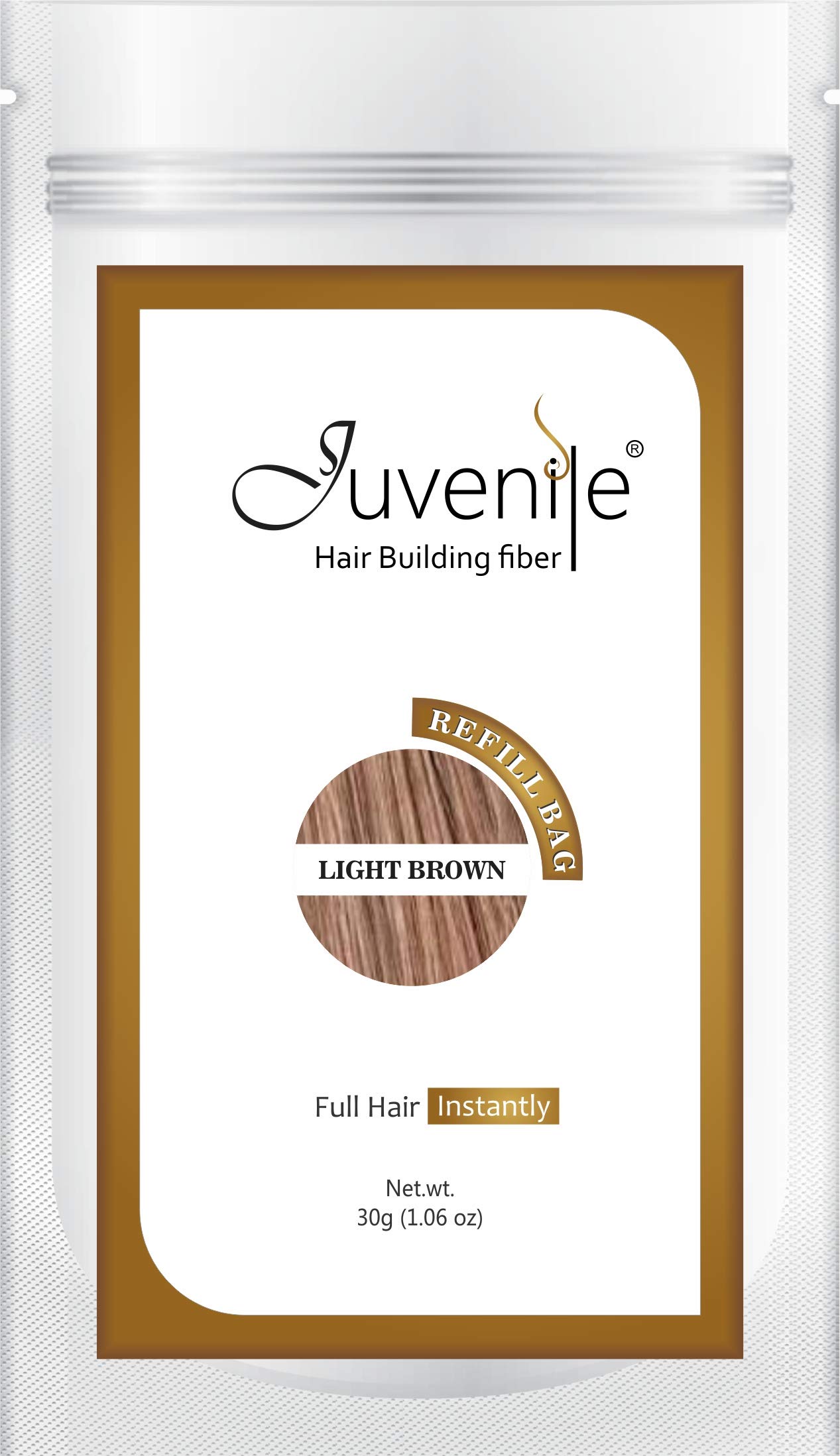 Juvenile Hair Fiber Refill Pack Light Brown 30 Gram