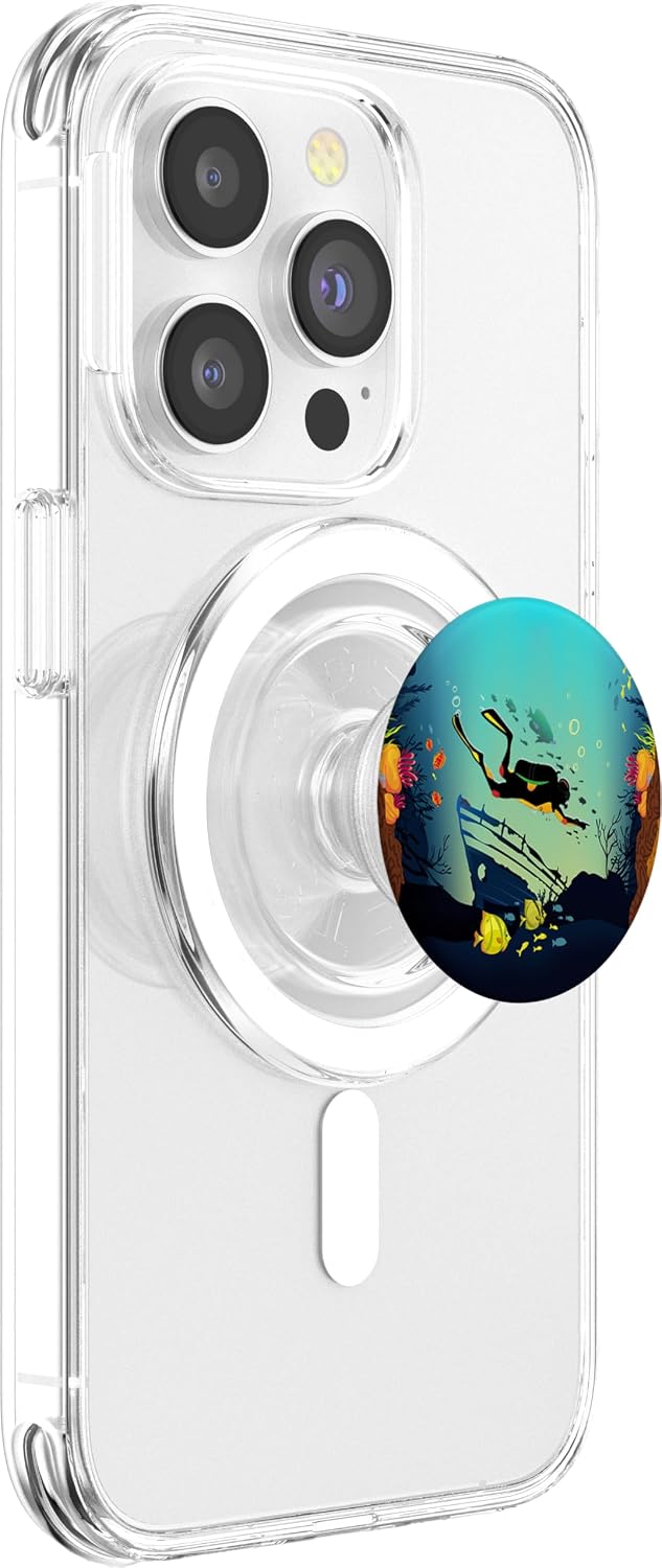 Ocean Scuba Diving PopSockets PopGrip: Swappable Grip for Phones & Tablets PopSockets MagSafe PopGrip for iPhone