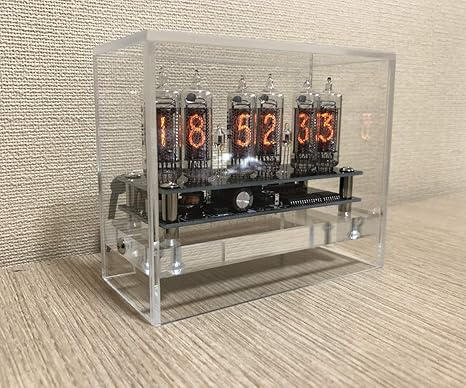 Amazon Co Jp 秋のセール開催 台数限定 クリアニキシー管時計 Nixie Tube Clock In 16 ギフト プレゼント 新築祝いに ホーム キッチン