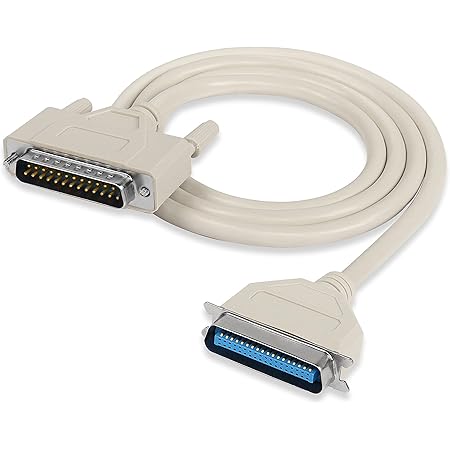 XMSJSIY DB25 to CN36 Parallel Printer Cable, DB25 25 Pin Male to CN36 Centronics 36 Pin Male Serial Parallel Printer Extension Cable Adapter for Connect Computers, Printers 25C*30AWG - 1.5M