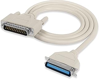 XMSJSIY DB25 to CN36 Parallel Printer Cable, DB25 25 Pin Male to CN36 Centronics 36 Pin Male Serial Parallel Printer Extension Cable Adapter for Connect Computers, Printers 25C*30AWG - 1.5M