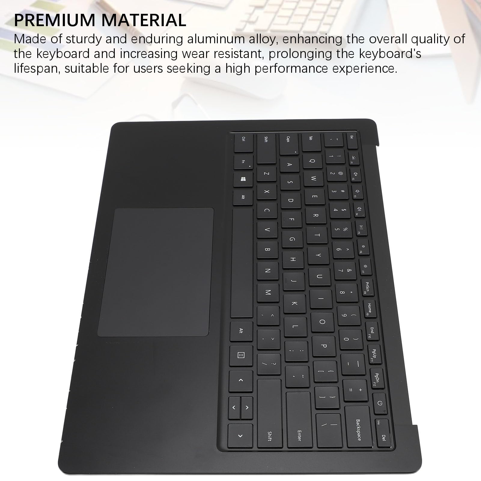 KUIDAMOS Tastiera Sostitutiva per Laptop con Touchpad in Lega di Alluminio da 13,5 Pollici Installazione Perfetta per Laptop di 3 e 4 Generazioni