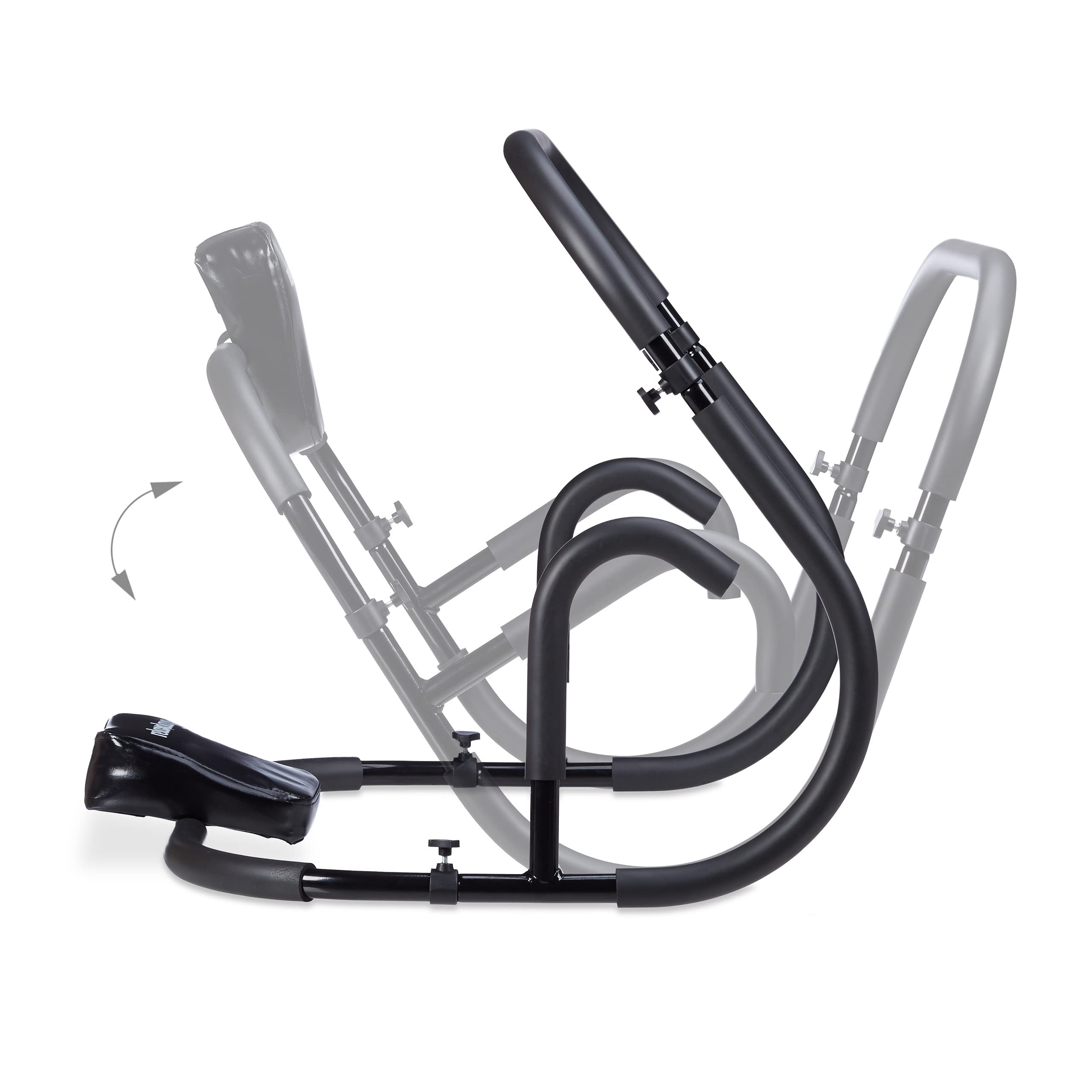 Relaxdays Bauchtrainer AB Roller, Bauchmuskeltrainer, faltbar, HxBxT: 66 x 70 x 70 cm, Sixpack Fitness Trainer