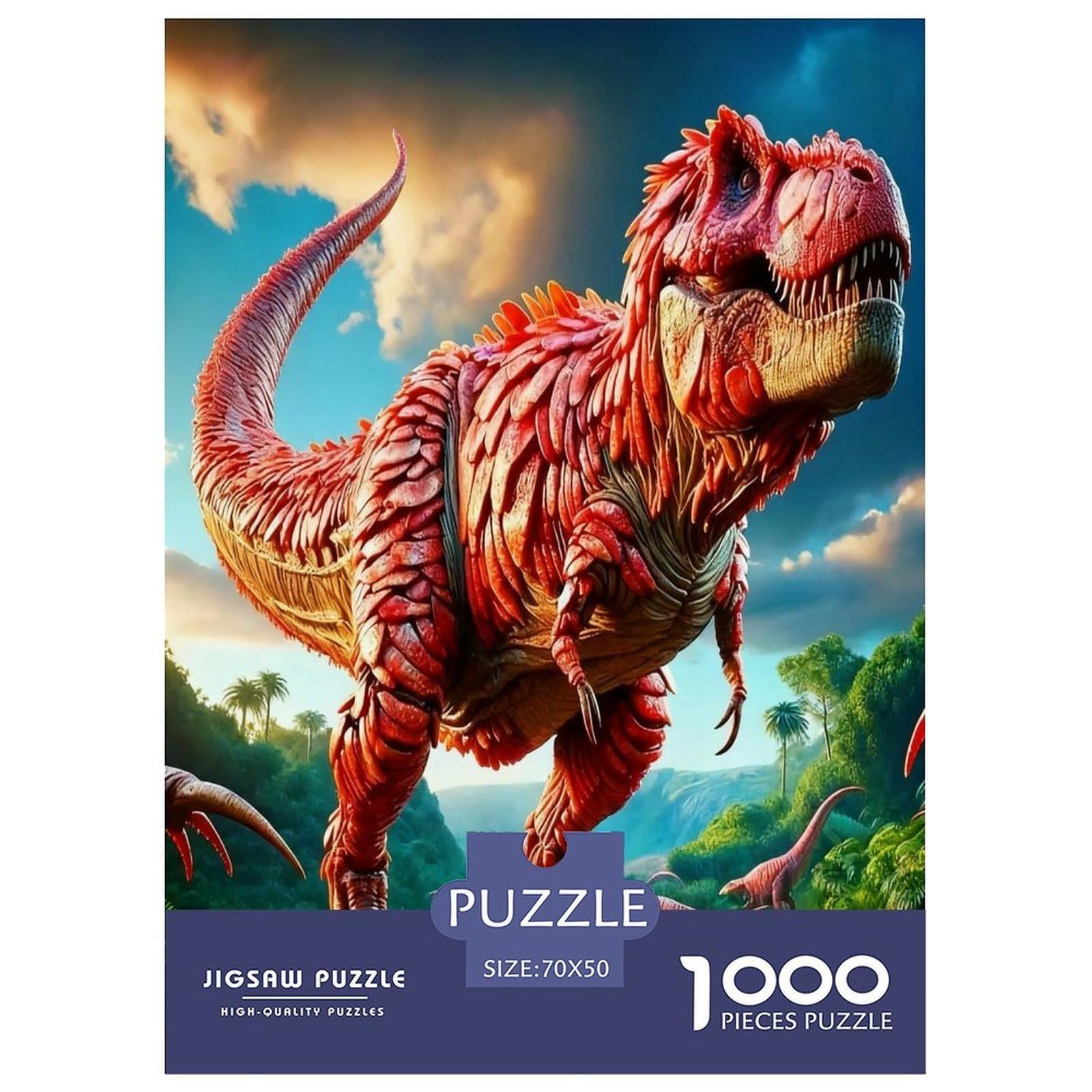 1000 Piece Dinosaur Game Puzzle for Adults Gifts Fun Challenging Home Decors Animal Jigsaw Puzzle for Adults And Kids Age 12 And Up 70x50cm/1000pcs