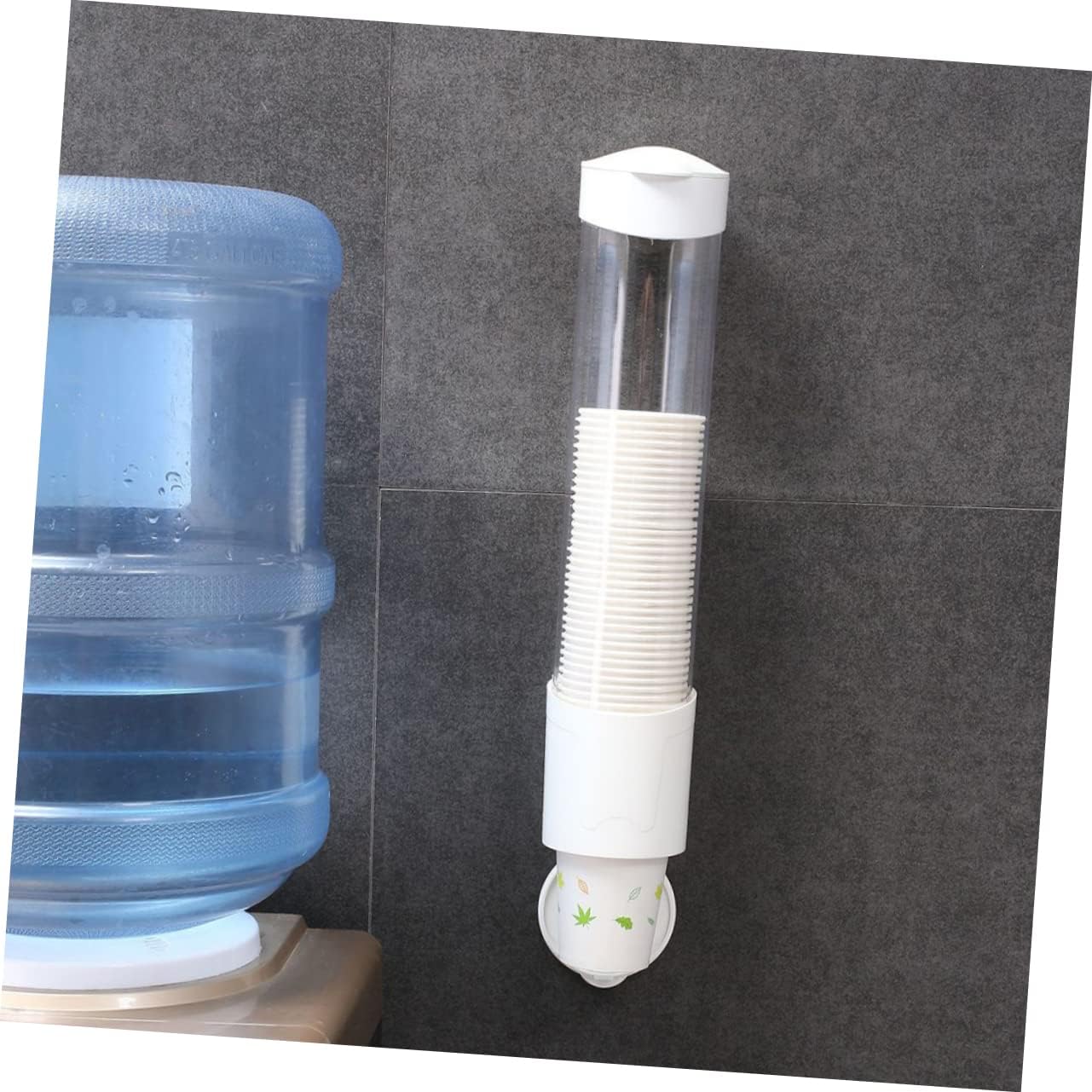 Paper Cup Holder Bathroom Cup Dispenser Wall Mount 3 Oz Cup Dispenser Cup with Hanging Cup Dispenser Wall Cup Holder Cups with Lid Wall Hanging Container Plastic Pull-Out