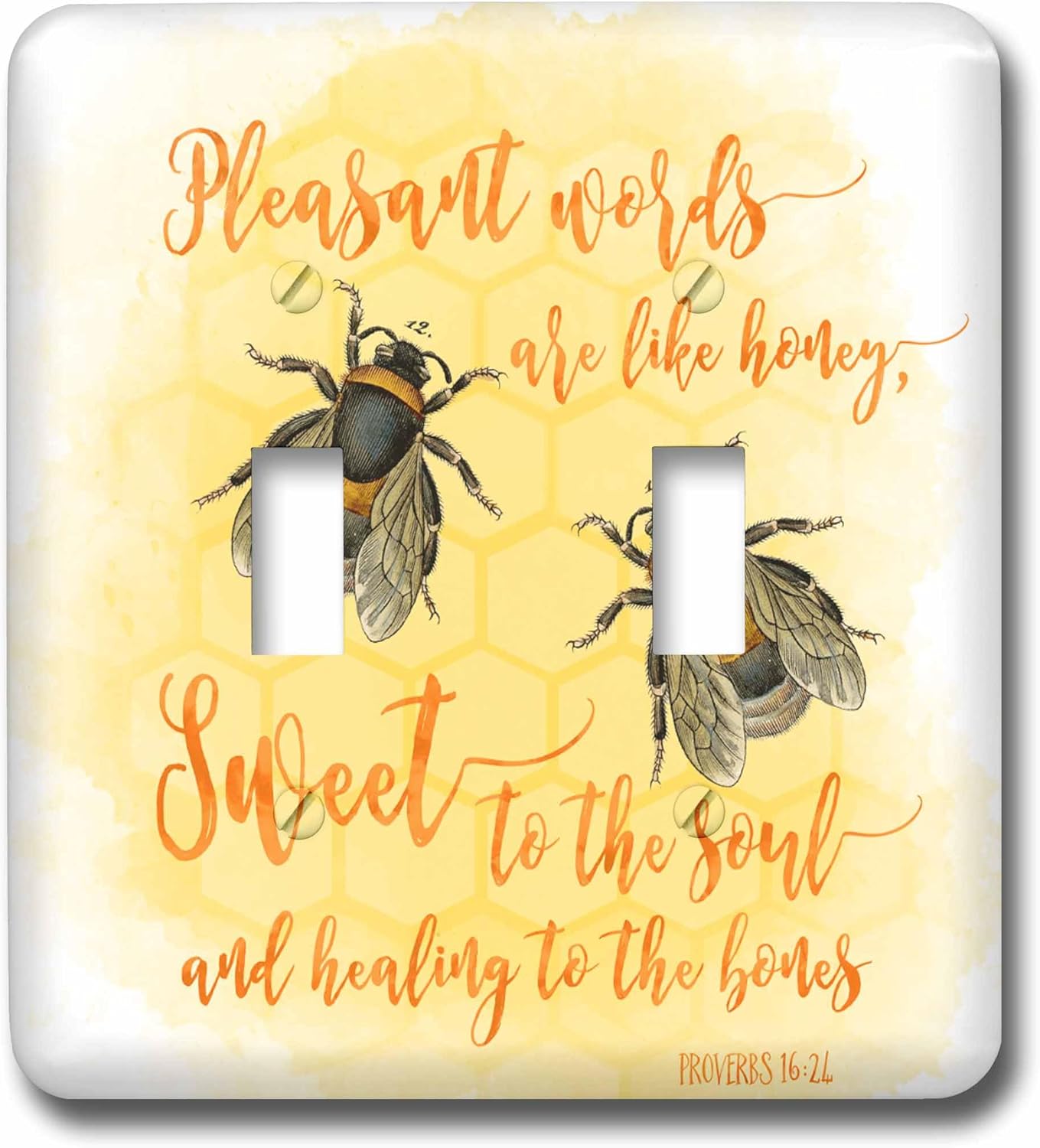3dRose Bees Bible Quote single toggle switch