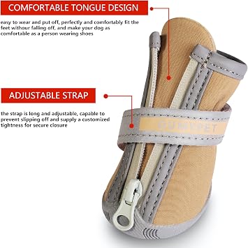 QUMY Dog Shoes Small Size Dogs, Dog Snow Boots & Paw Protectors for Winter