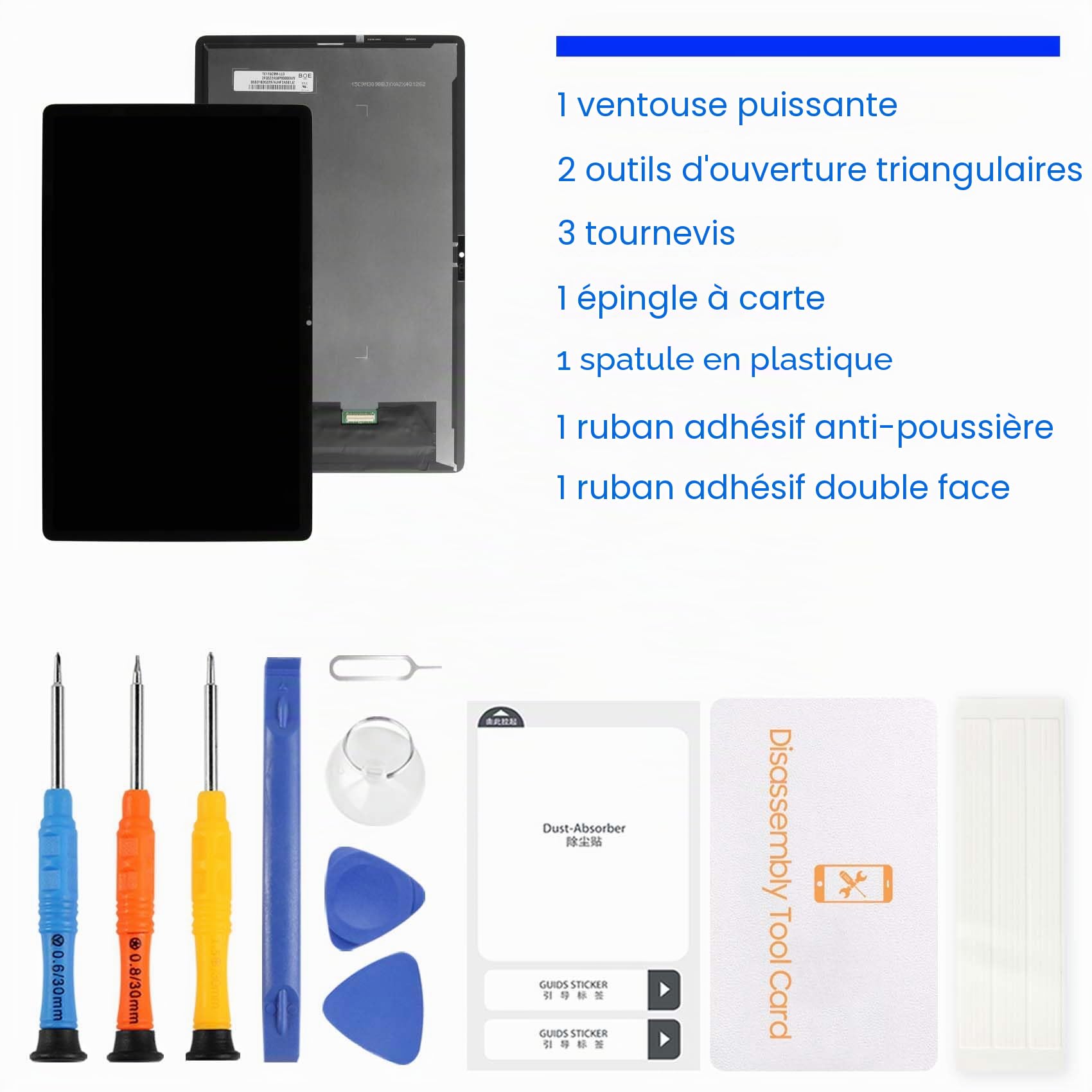 Écran LCD pour Lenovo Tab P11 Gen 2/P11 2022 TB350FU TB350XU TB350 Écran de Rechange LCD Écran Tactile Digitizer Assemblée Pièces de réparation avec Outils (Noir)