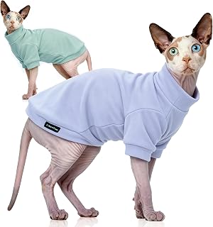 2 Sphynx Cat Clothes Fleece Knit Dog Cloth for Small Dogs