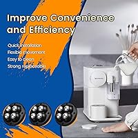 Vista 4 de Ruedas giratorias autoadhesivas, rodillos de electrodomésticos para electrodomésticos de cocina, rueda universal giratoria de 360° para caja