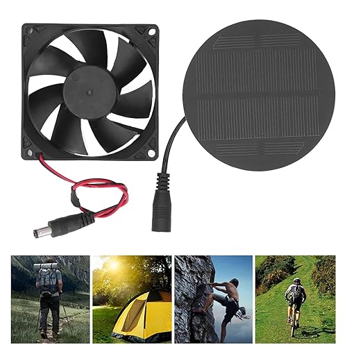 Miniatura 5 de Ventilador solar de ventilación para casa de perro, fuerte y estable, fácil de instalar, ventilador solar de silicona monocristalina para mascotas,