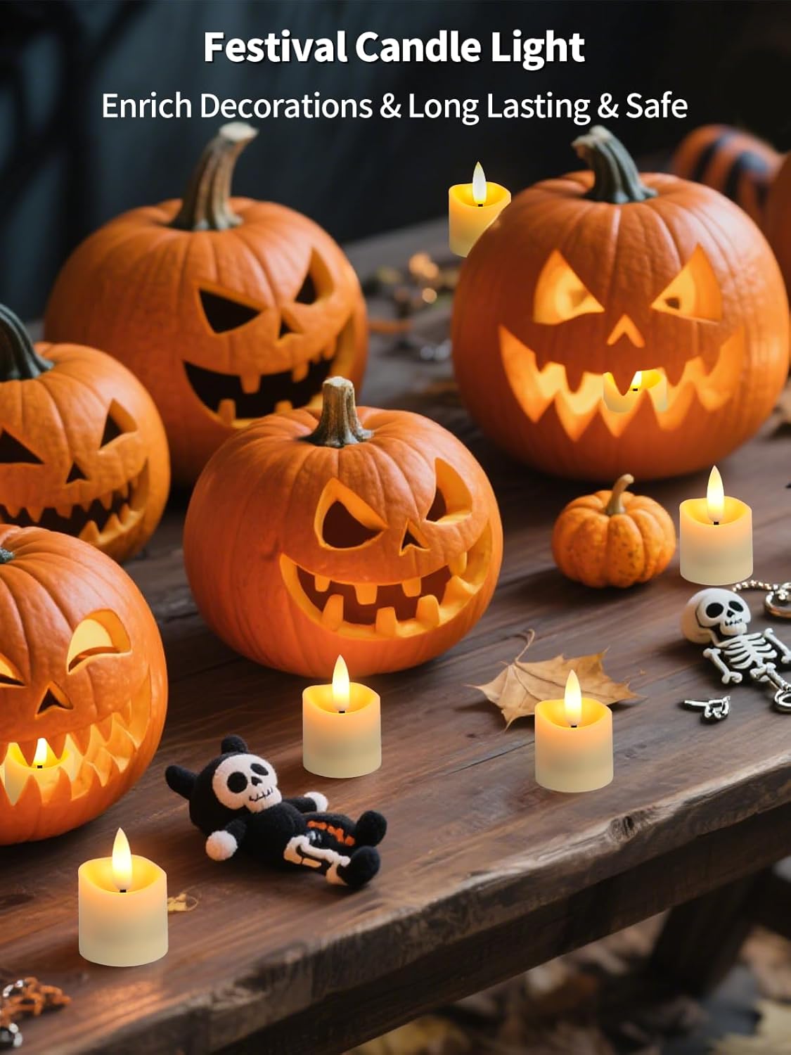 Rechargeable Flameless Tea Light Candles with Timer Remote, 1.5"x2.2" Electric Fake Flickering Votive Candles for Aniversary Wedding Centerpiece Table Decor Funeral Halloween Christmas (6 Pack)