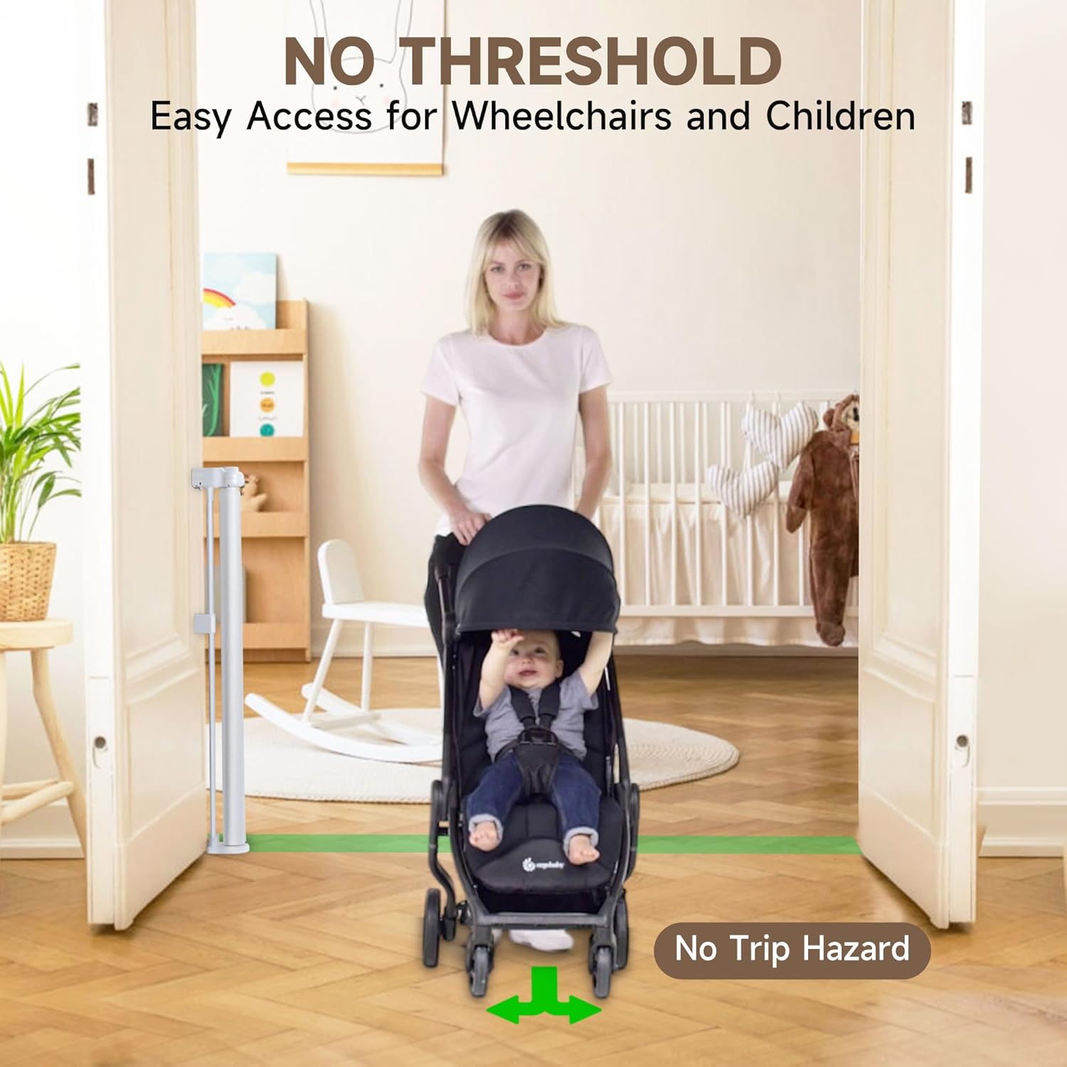 Rengue 140 Inch Retractable Baby Gates, Extra Wide Baby Gates for Large Openings, Mesh Dog Gate Retractable, Safety Gates for Kids or Pets, Extra Long Baby Gates for Stairs Doorway Indoor Outdoor