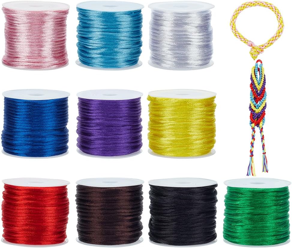 Pandahall Tube Creux En Caoutchouc Synthétique Pour Fabrication De Bracelets Et Colliers Avec Trou De 1 Mm - Vert Et Jaune - 40 M X 2 Mm