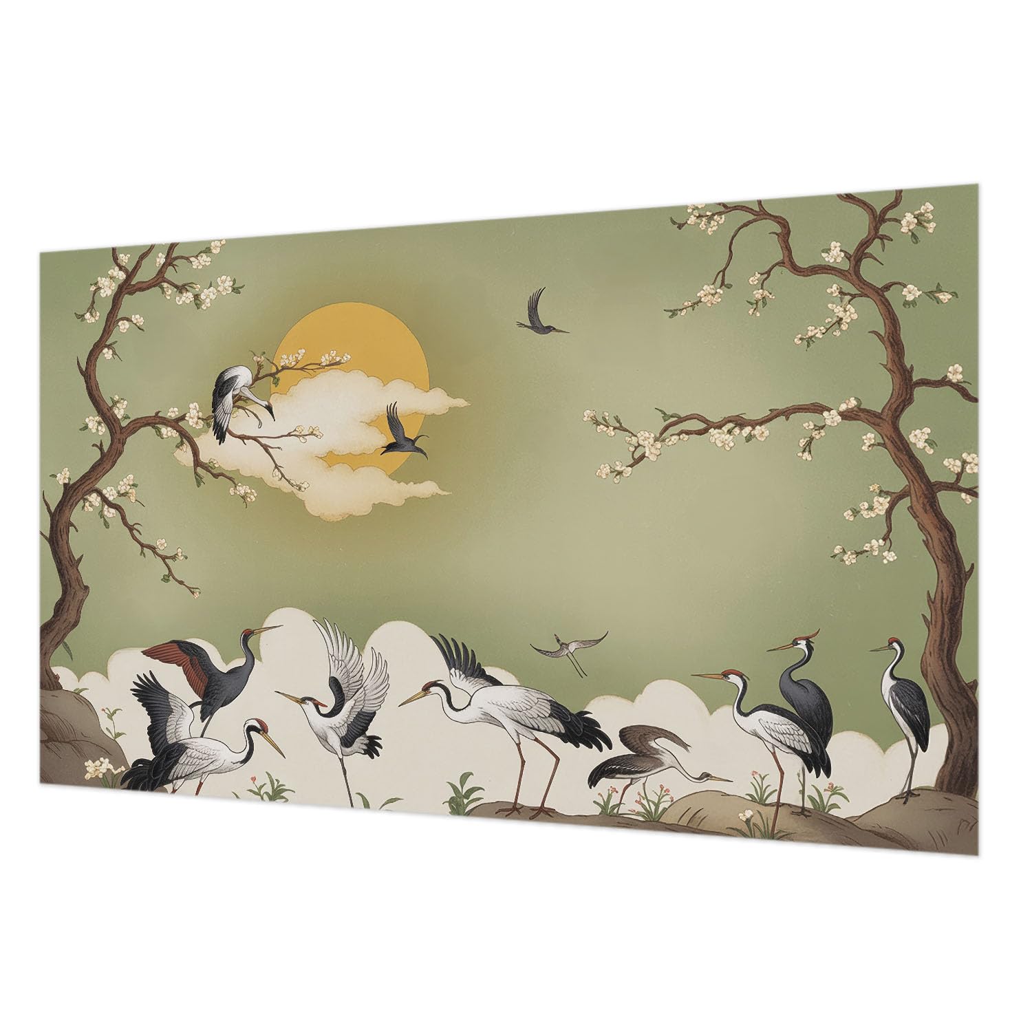 Tapisserie intissée 416x254 cm avec colle incluse design nature élégante