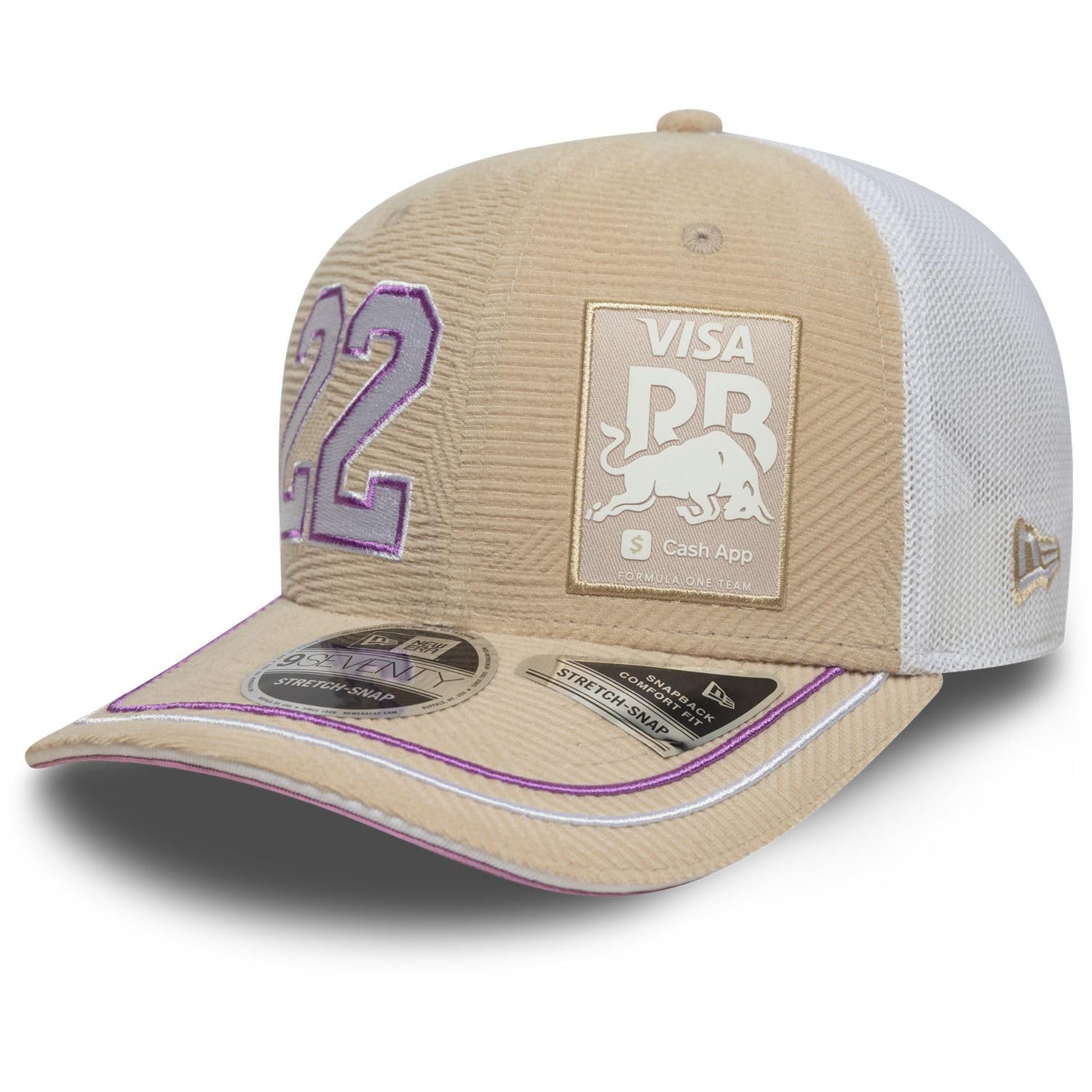 New Era Men's Beige 9Seventy Cap - Visa Racing Bulls Miami Yuki Tsunoda