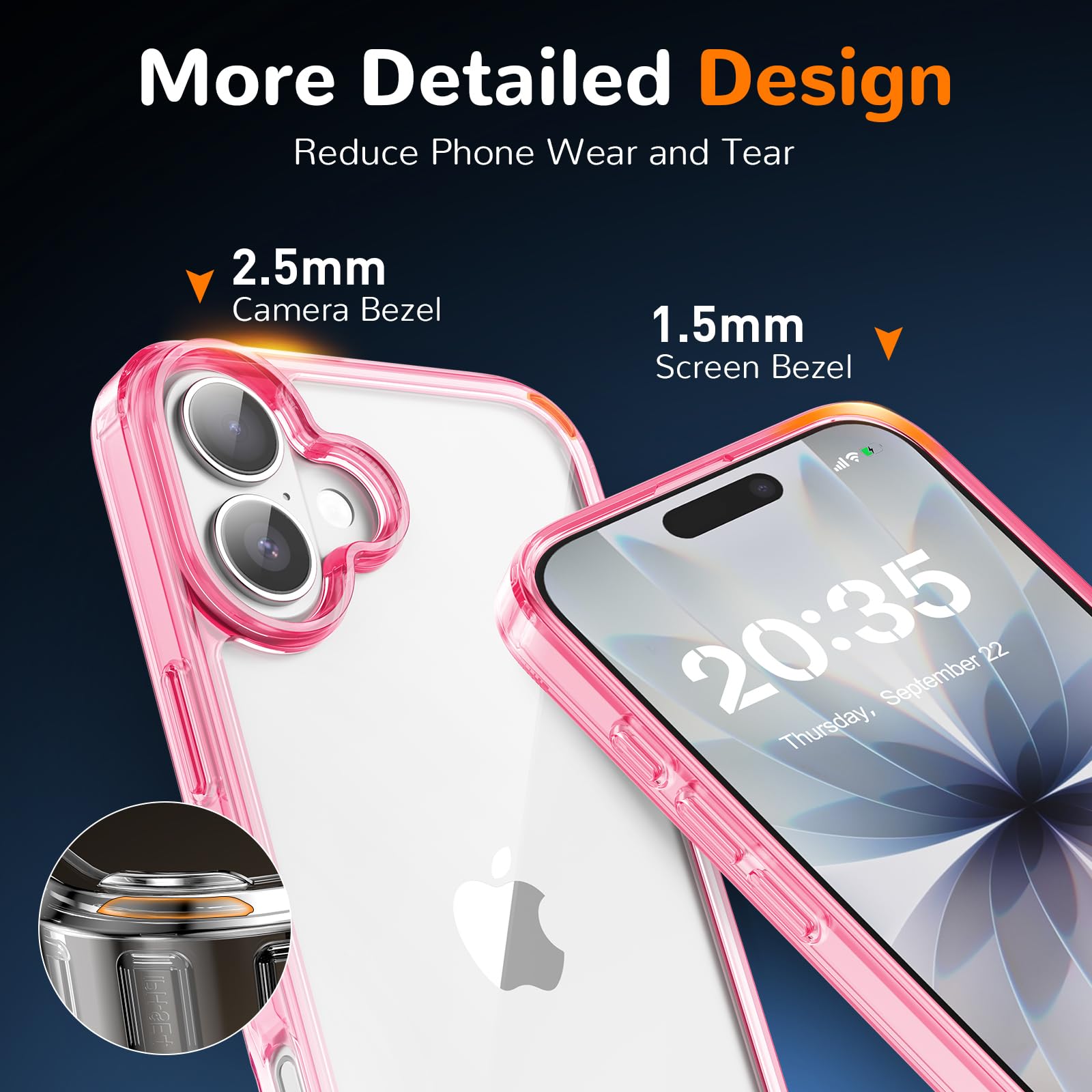 Clear Case for iPhone 15, Ultra Thin, Shockproof TPU Cover, Anti-Yellowing, Crystal Clear, Phone Case for Apple iPhone 15 - Clear — view 61