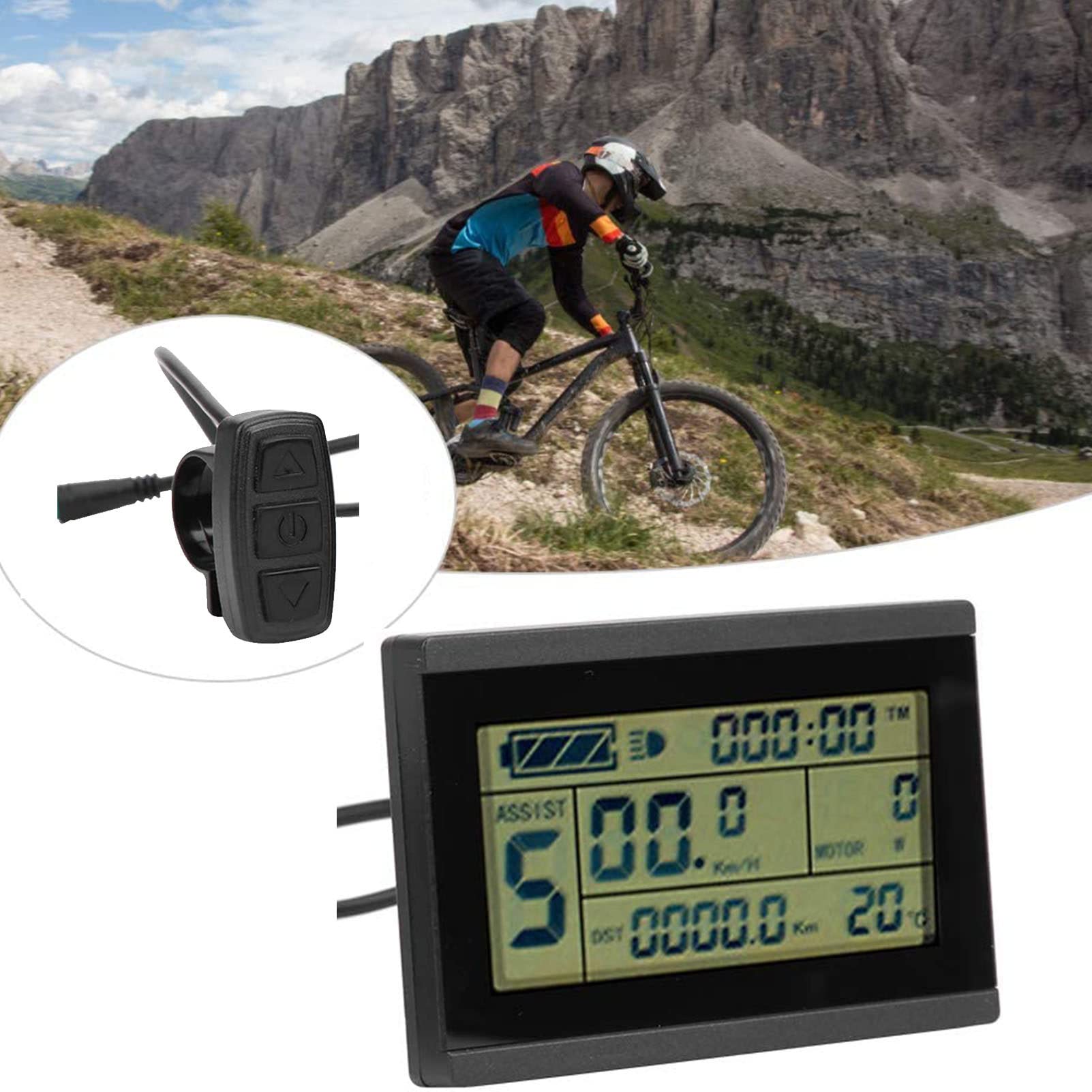 Mélange de Vitesse électrique, Compteur Intelligent de vélo électrique étanche, Compteur d'écran électrique LCD, Compteur d'affichage de données d'écran pour Le vélo électrique des Scooters