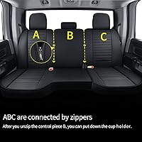Vista 7 de LUCKYMAN CLUB X01-BHX - Juego completo de fundas de asiento para Ram 1500 2500 3500, se adapta a algunos modelos 2011-2022 Crew Quad Cab, con piel