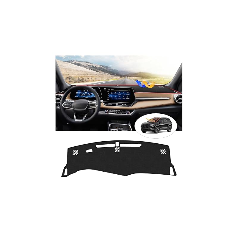 CARTIST Capa para Painel sob medida para Chevy Equinox 2025–2026 em poliéster preto