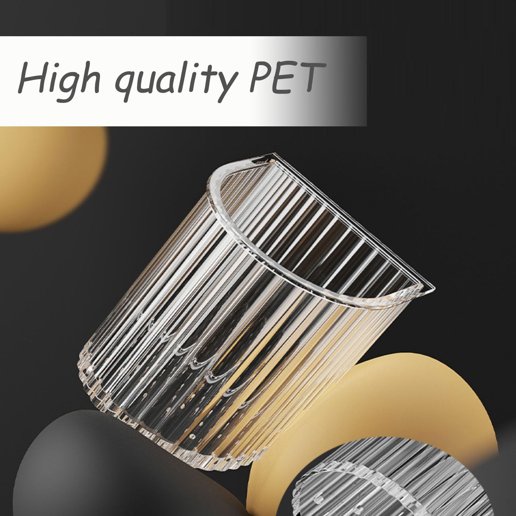 Dxcaicc Utensil Holder with Drain Tray,Knife Storage Holder with 2 Compartments,Knife and Fork Container for Countertop,Large Capacity 3 in 1 Rack for Cooking Tools,Gold