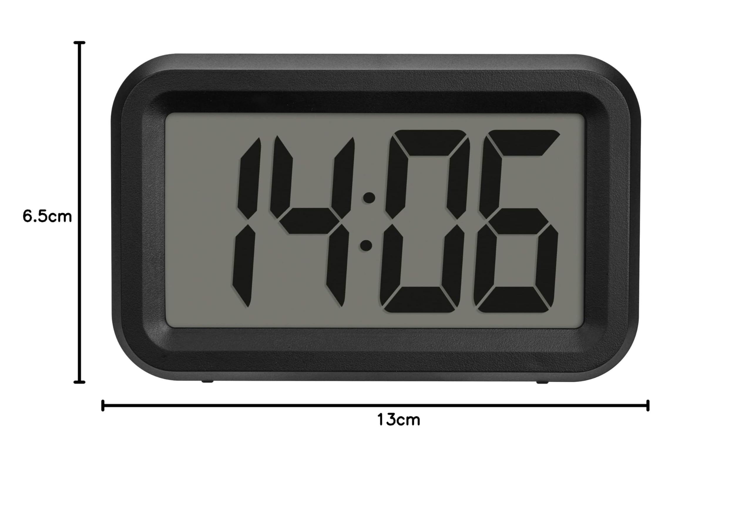 TFA Dostmann Cyfrowy budzik, 60.2038.01, przełączanie między hybrydowymi diodami LCD LED, zasilany bateriami, z alarmem budzika + funkcją drzemki, z 2 poziomami jasności, funkcją ściemniania (LED),
