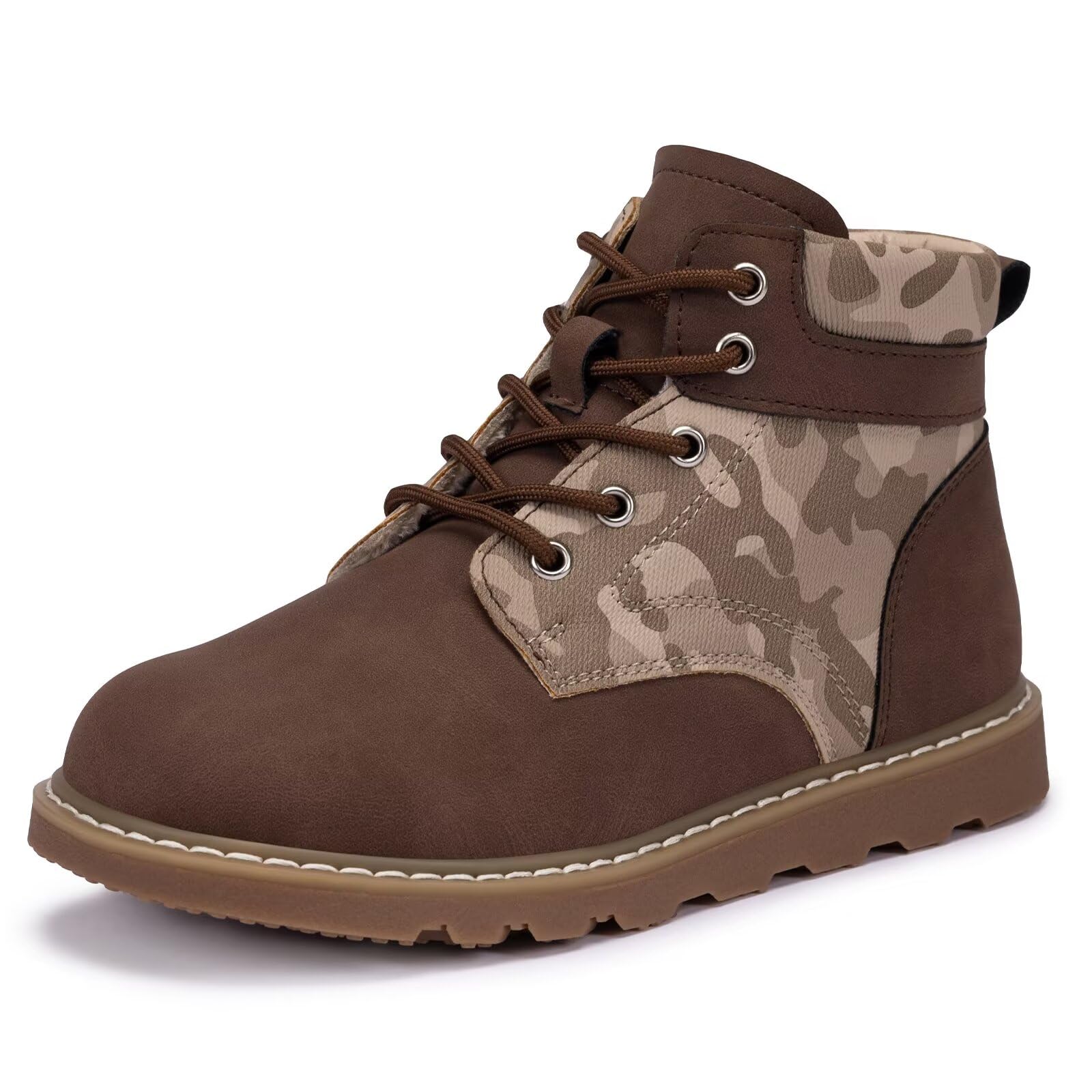 Frank Mully Outdoor-Stiefel für Frühling und Herbst für Jungen und Mädchen, stylische Schnürstiefel, mittelhohe Schuhe für Kinder und warme Stiefel.