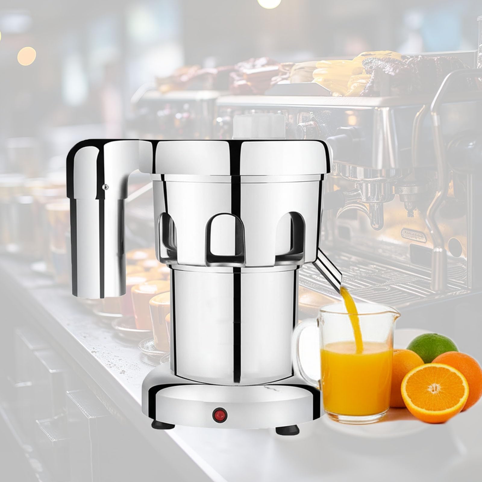 Macchina per Succchi 550W, Estrattore di Succo Elettrico Centrifugo in Acciaio Inox, Spremiagrumi Professionale per Uso Commerciale e Domestico