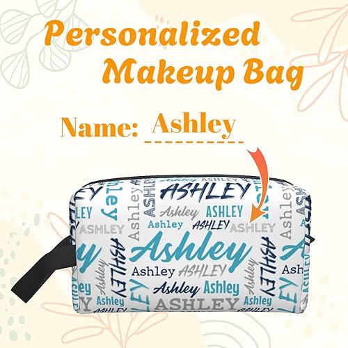 Miniatura 2 de Bolsa de maquillaje personalizada con nombre, organizador de maquillaje de viaje con nombre, bolsa de aseo personal, bolsa de cosméticos de gran