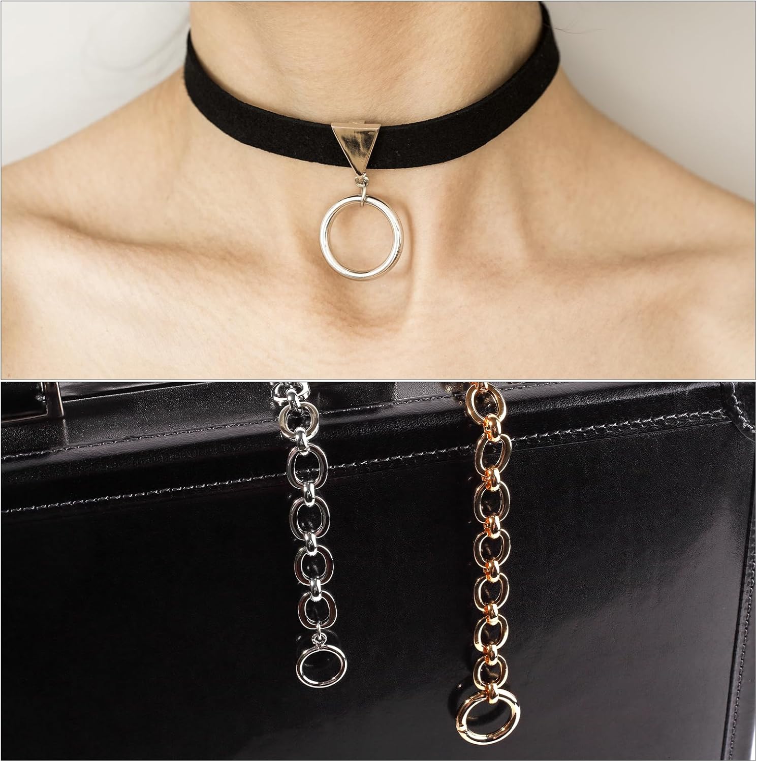 uxcell 25Pcs Open Jump Rings, 25mm/0.98" OD Brass Jump Ring Connectors 2mm Thick O Rings for Necklaces Bracelet Jewelry Making Keychain DIY Craft, Gold Tone - Image 5