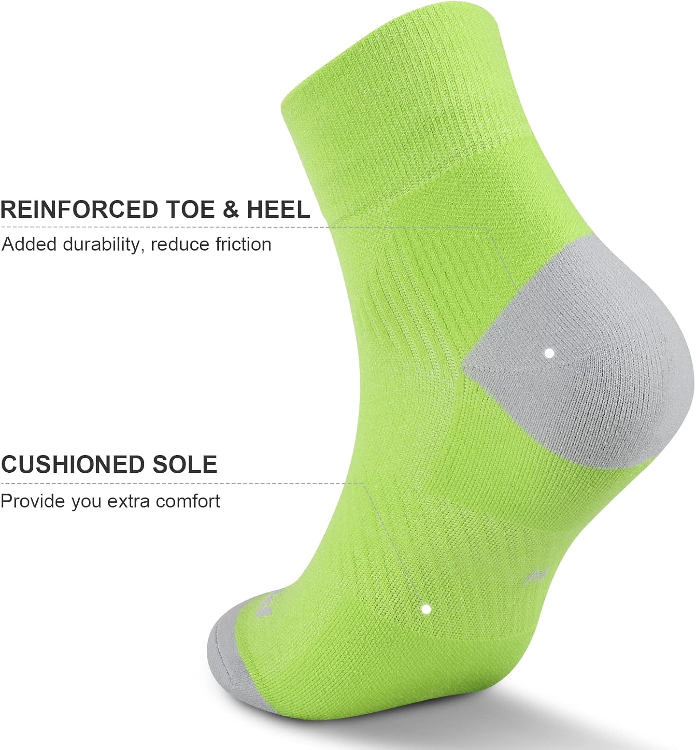 PAPLUS Ankle Compression Socks for Women 6 Pairs, Running Athletic Socks with Arch Support，Plantar Fasciitis Socks - Image 6