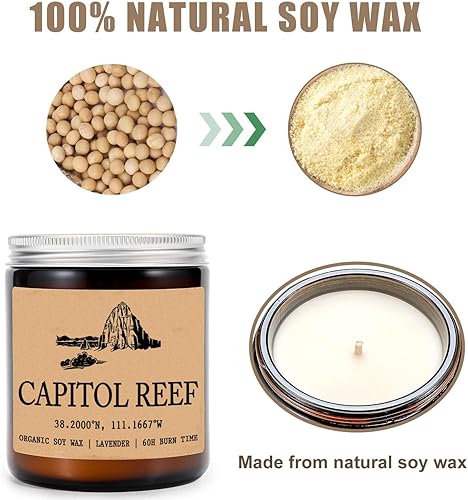 Miniatura 3 de Capitol Reef National Park – Cera de soja orgánica – Regalo para ella – Regalo para él – Regalos para el nuevo hogar – Regalo de cumpleaños para