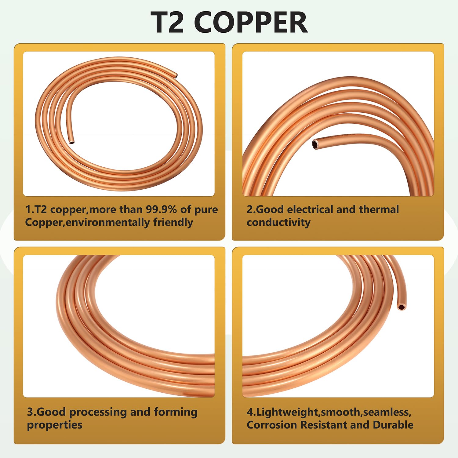 Amazon.co.jp: KWOKWEI 99.9%銅管、外径5/16インチ x 内径15/64インチ