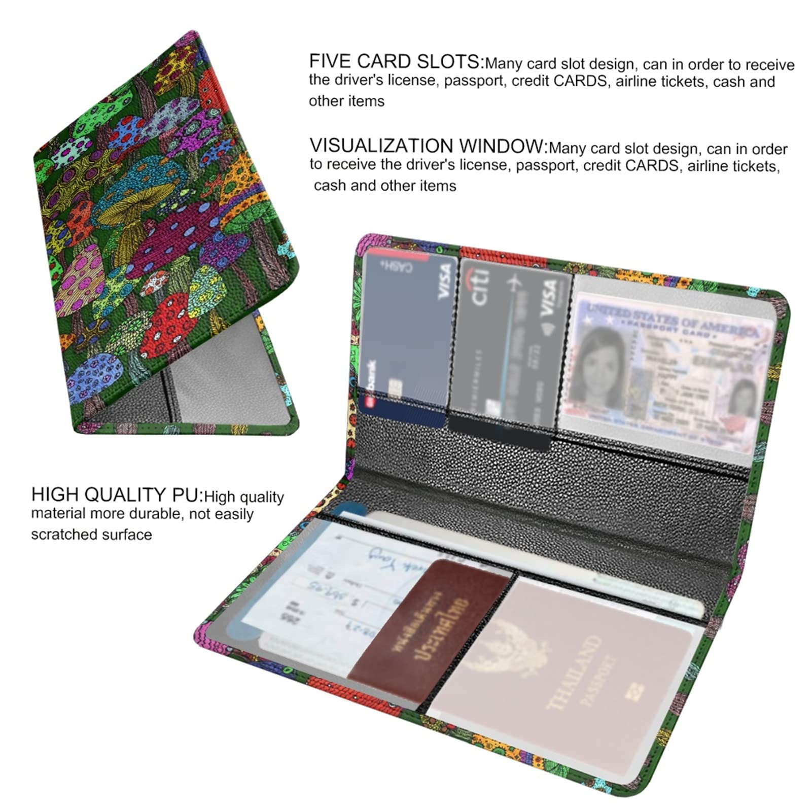Rainbow Pride Car Registration Holder - PU Leather Glove Box Organizer With Clear Pockets For Insurance, Cards & ID - View #8