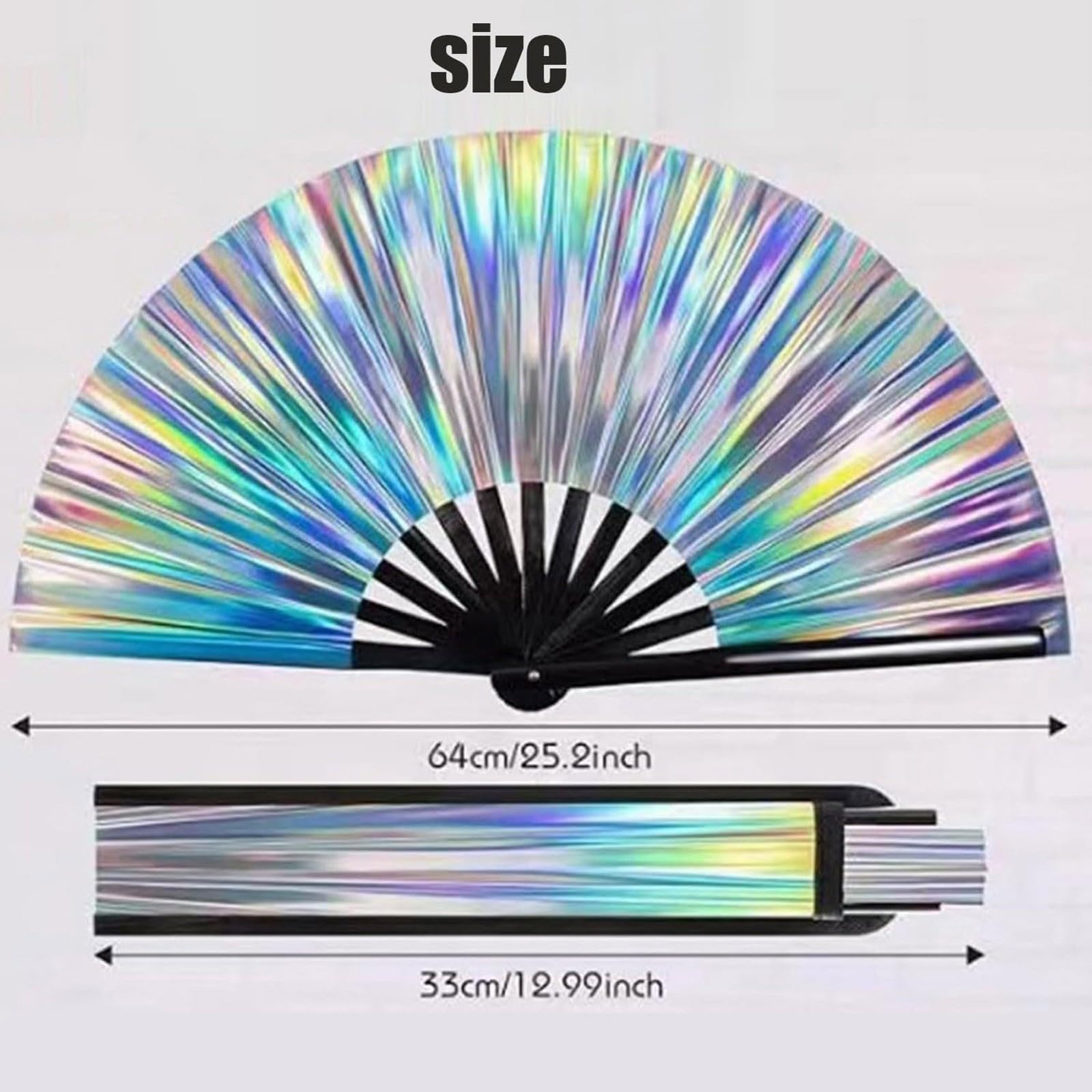 Clacker Fans Line Dance - Holographic Popping Hand Fans For Dancing ...