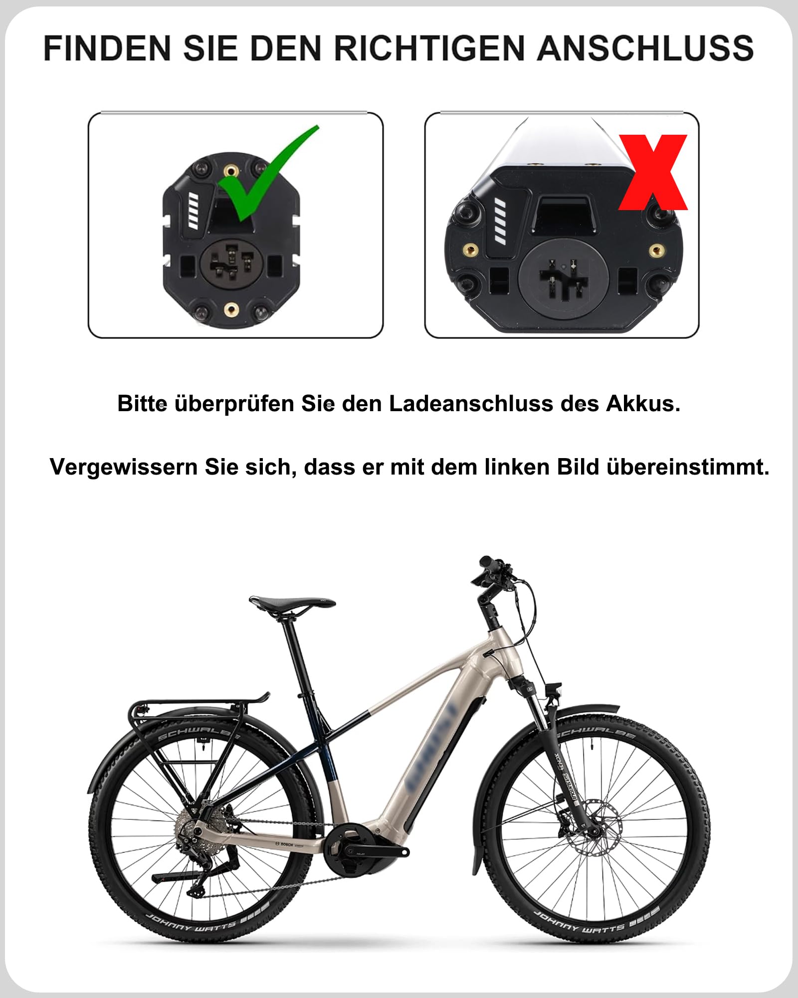 36V 2A 42V 2A Ladegerät für Bosch PowerPack 300/400,PowerTube 400,PowerTube 500/625,PowerPack 500,DualBattery 1250 Active/Performance Line (0275007907) e-Bike Ladekabel