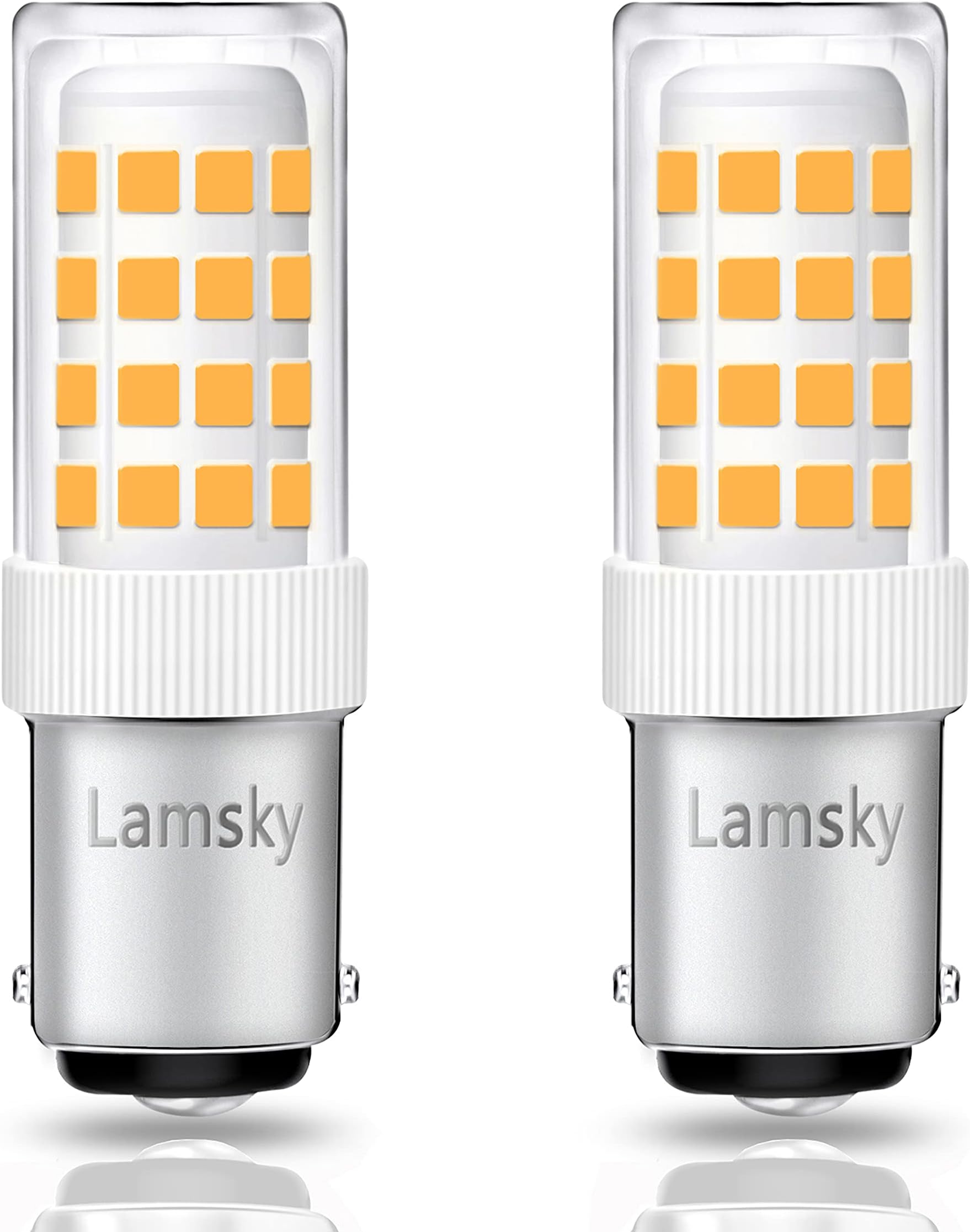 LED BA15D Double Contact Bayonet Base 120 Volts 4W Led Light Bulb,T3/T4/C7/S6,Warm White 2700K,LED 40W Halogen Replacement Bulb,No-Dimmable,2-Pack