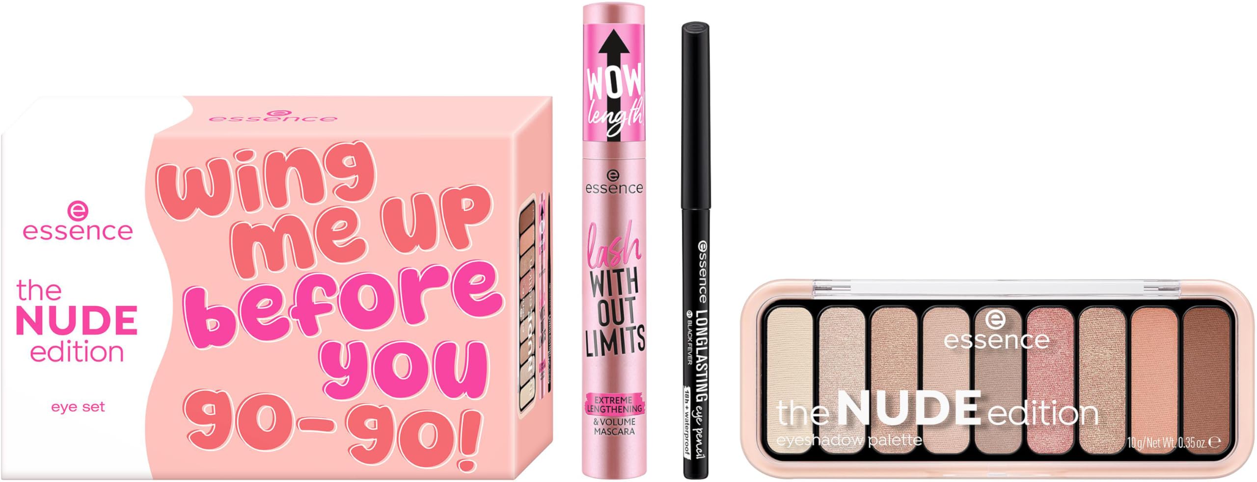 essence the NUDE edition eye set kit pour les yeux, brillant, intense, chatoyant (1pcs)