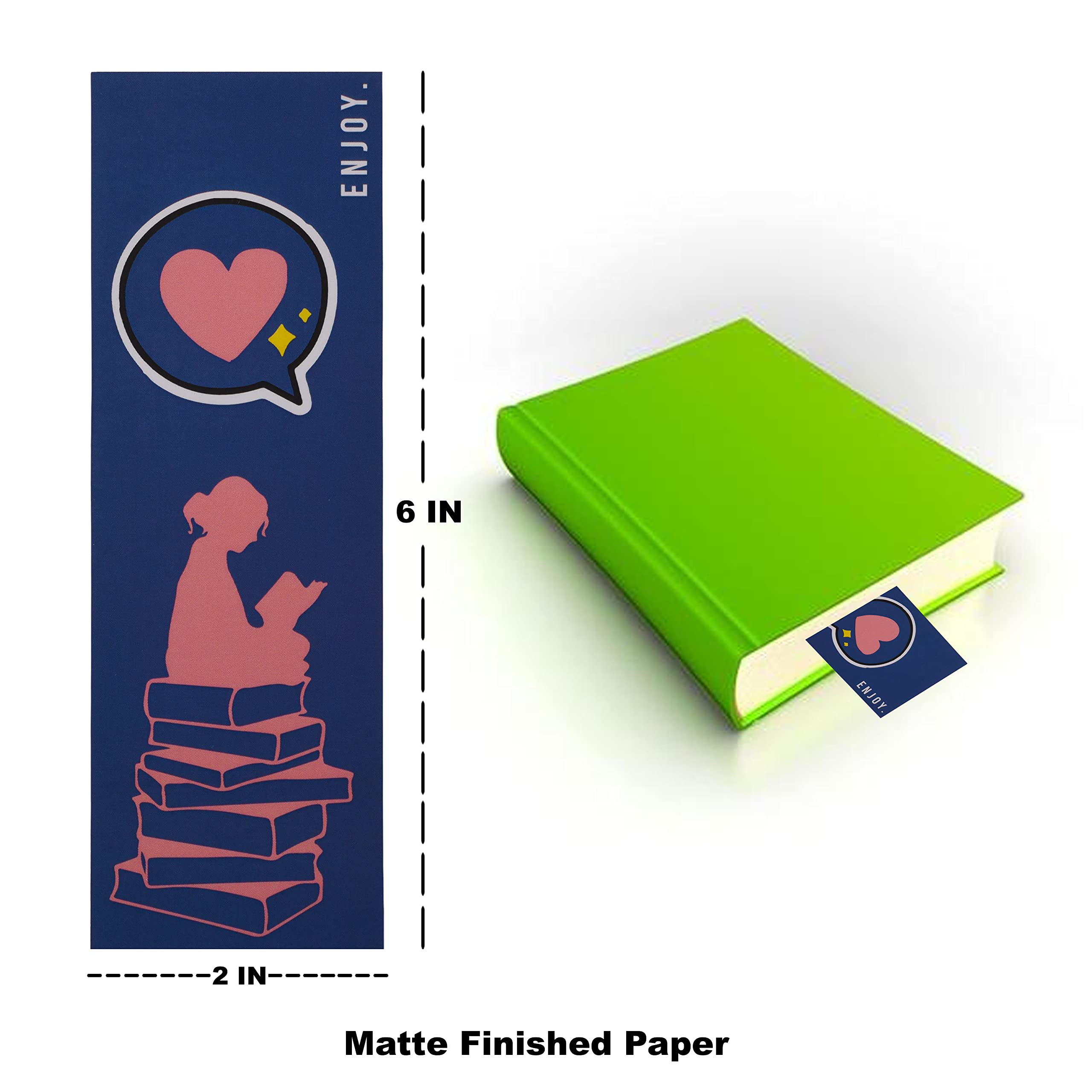 Papboo Designer Bookmarks Set of 10, Design- 2 - Specially Designed for Book, Artcard, Matte Finished,NO Repeat Designs, Multi-Color Bookmark (6 * 2 inches) 3