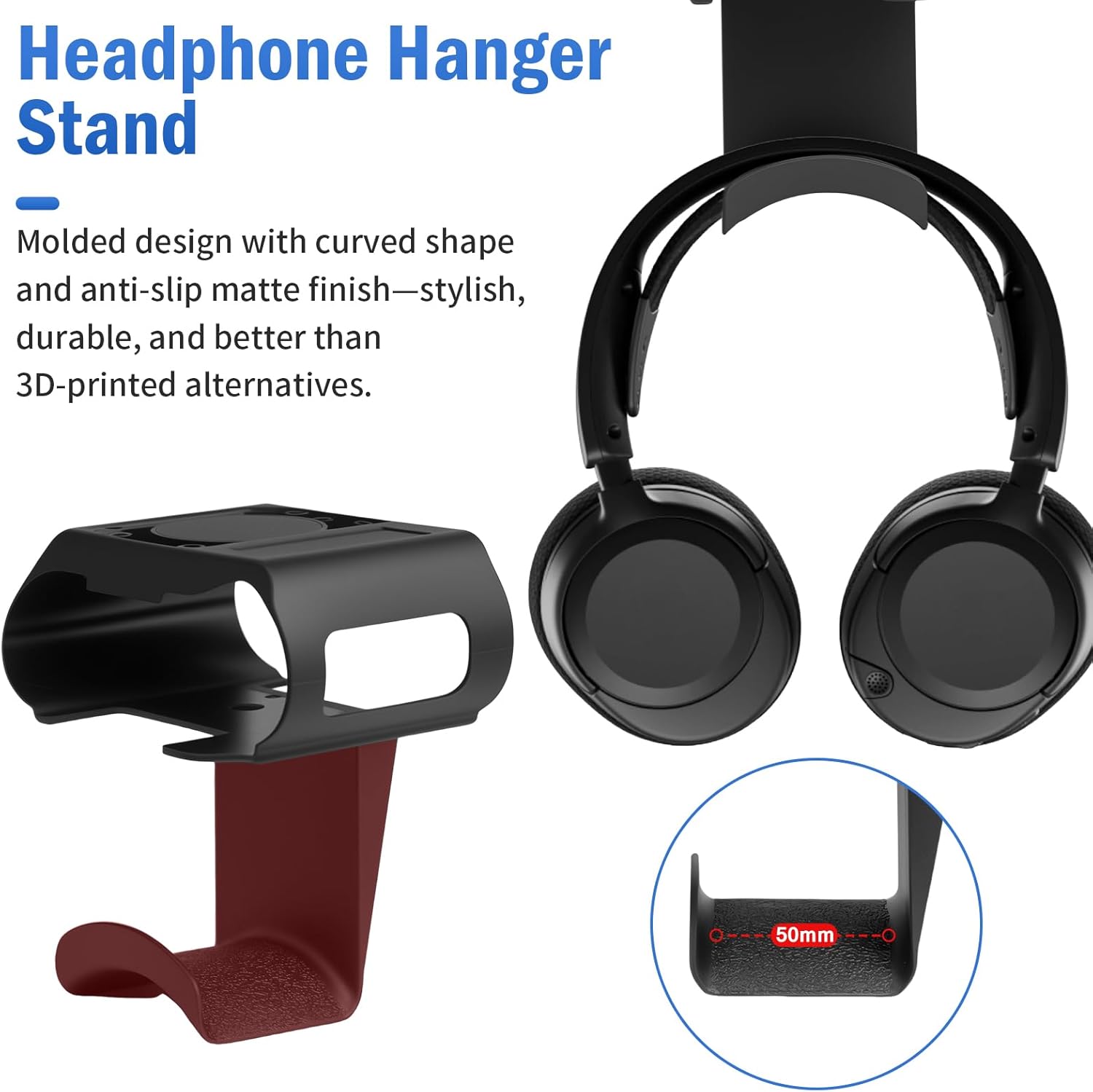 Under Desk Headphone Hanger Stand for SteelSeries Arctis Nova Pro Wireless-Arctis Pro Wireless NOVA Magnetic Mount Secretlab Magnus Version,Headphone Holder for Arctis Nova Pro Wireless - Image 8