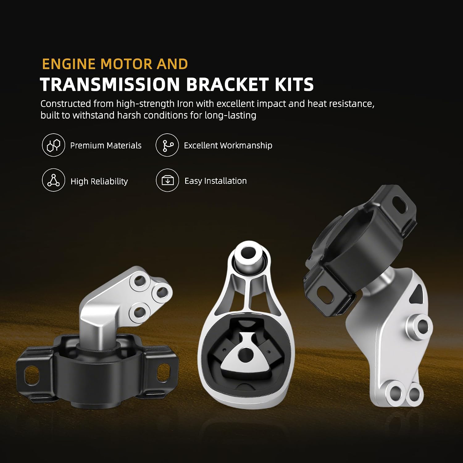 Engine Motor Mount Transmission Bracket Kits, for Smart Fortwo Electric L3 1.0L 2008-2015, #OE A1322200148 A1322200248 A0140241070