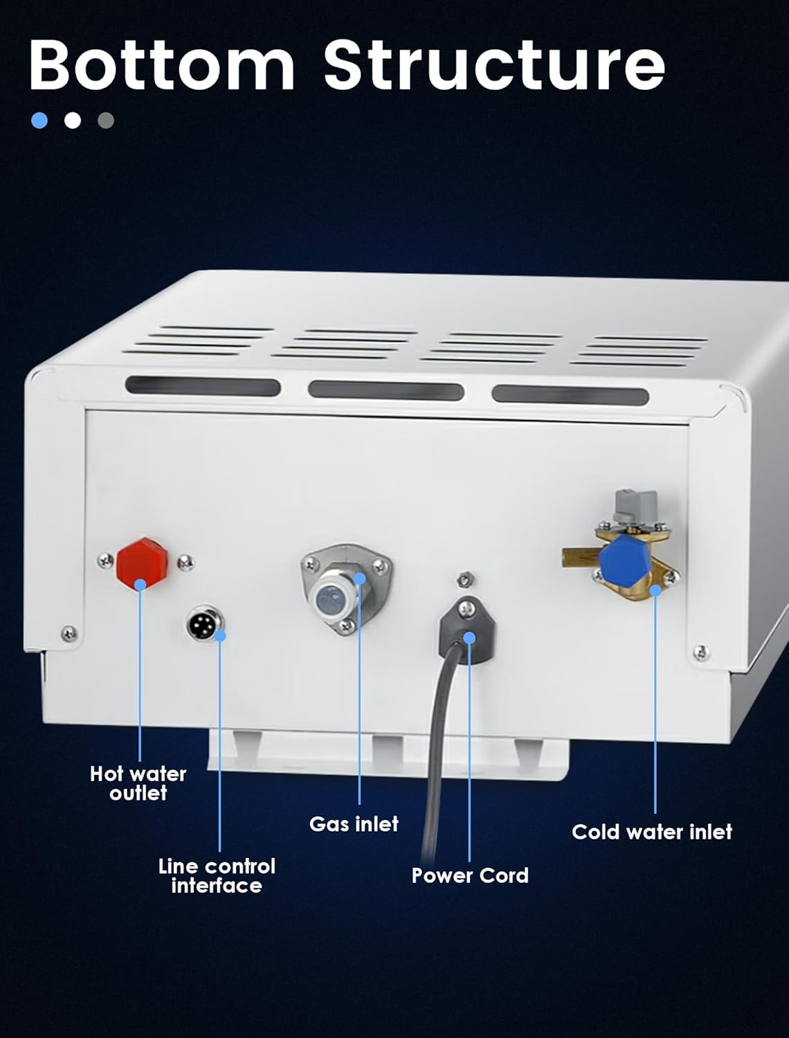 Propane Tankless Water Heater Outdoor, 5.2 GPM 130000 BTU On Demand Hot Water Heater with Remote Control, 110V Residential Instant Propane Waterheater