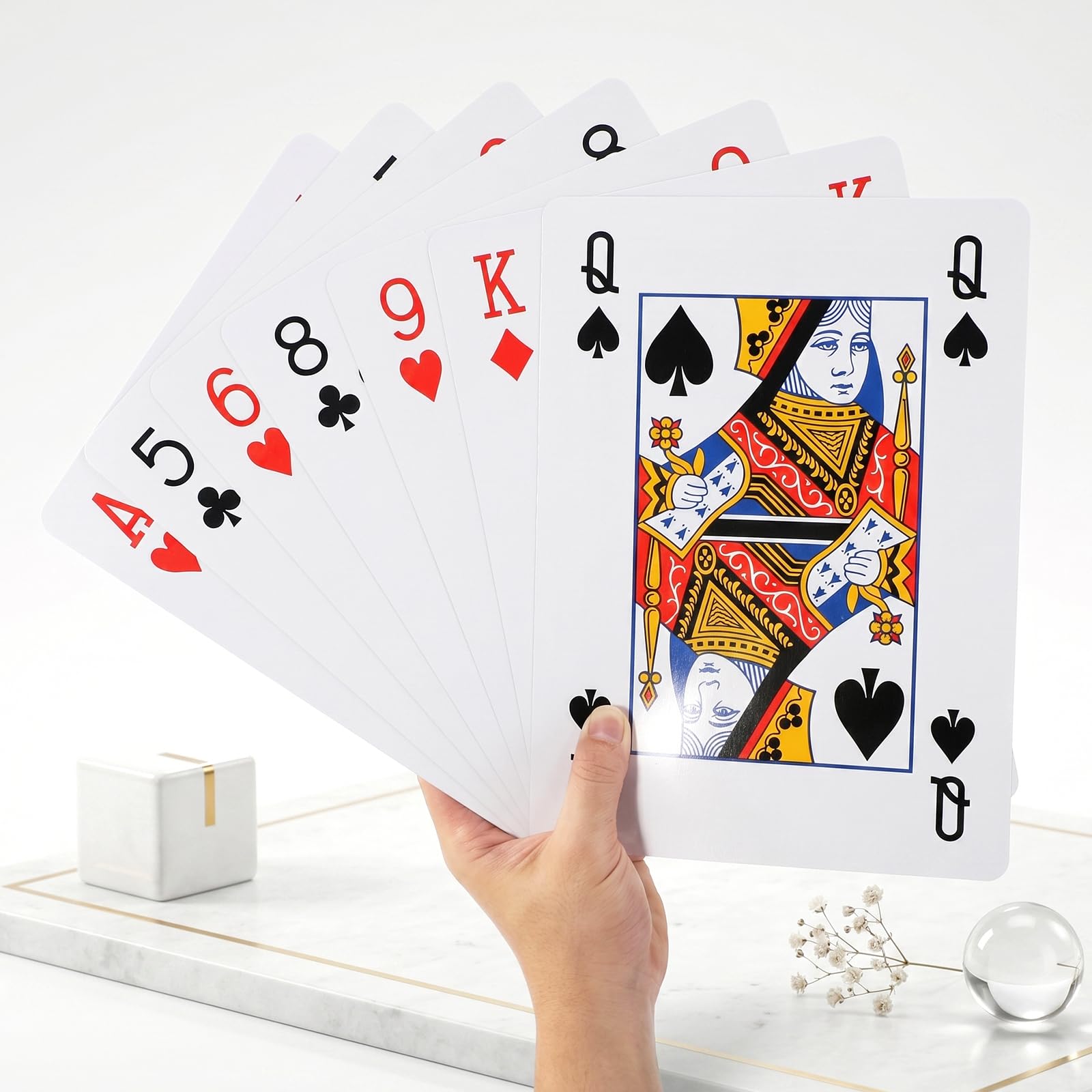 Vinsani Extra Large Jumbo Playing Cards 27.9cm x 20.2cm - Giant Full Deck for Family Games, Outdoor Parties, & Event Decorations